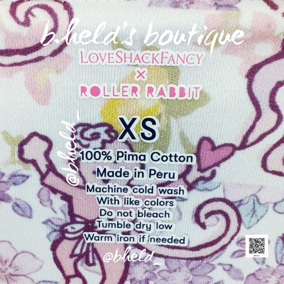 Roller Rabbit x LoveShackFancy Preppy Patchwork Polo Pajamas in Lilac Blush XS - Picture 9 of 14